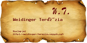Weidinger Terézia névjegykártya